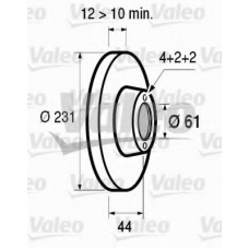 186232 VALEO Тормозной диск