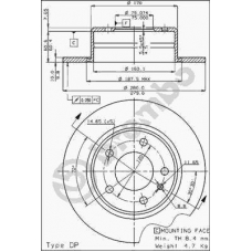 08.3713.10 BREMBO Тормозной диск