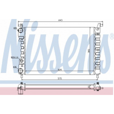 61801 NISSENS Радиатор, охлаждение двигателя