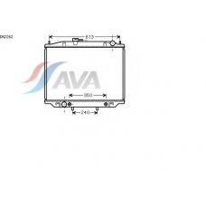 DN2262 AVA Радиатор, охлаждение двигателя