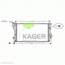 31-0143 KAGER Радиатор, охлаждение двигателя