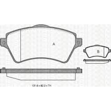 8110 17016 TRIDON Brake pads - front