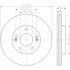 8DD 355 118-371 HELLA Тормозной диск