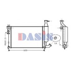 060850N AKS DASIS Радиатор, охлаждение двигателя