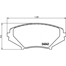 MDK0250 MINTEX Комплект тормозов, дисковый тормозной механизм