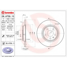 08.A759.11 BREMBO Тормозной диск