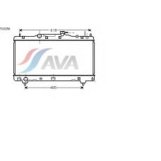 TO2256 AVA Радиатор, охлаждение двигателя