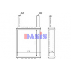 119025N AKS DASIS Теплообменник, отопление салона