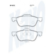 BP-6572 KAVO PARTS Комплект тормозных колодок, дисковый тормоз