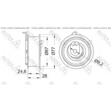 654217 AUTEX Натяжной ролик, ремень грм