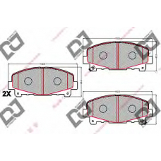 BP2138 DJ PARTS Комплект тормозных колодок, дисковый тормоз