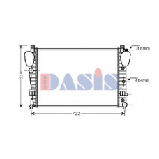 122760N AKS DASIS Радиатор, охлаждение двигателя