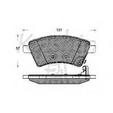 D10140 KAISHIN Комплект тормозных колодок, дисковый тормоз