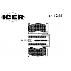 151244 ICER Комплект тормозных колодок, дисковый тормоз