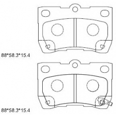 KD2782 ASIMCO Комплект тормозных колодок, дисковый тормоз