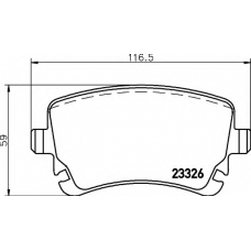 8DB 355 015-951 HELLA Комплект тормозных колодок, дисковый тормоз