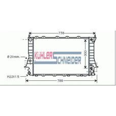 5011501 KUHLER SCHNEIDER Радиатор, охлаждение двигател