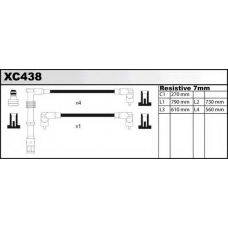 XC438 QUINTON HAZELL Комплект проводов зажигания