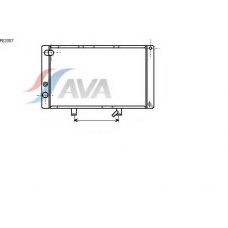 PE2057 AVA Радиатор, охлаждение двигателя