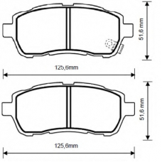 573249B BENDIX Комплект тормозных колодок, дисковый тормоз