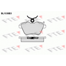 BL1538B3 FTE Комплект тормозных колодок, дисковый тормоз