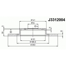 J3312004 NIPPARTS Тормозной диск