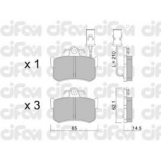 822-691-0 CIFAM Комплект тормозных колодок, дисковый тормоз