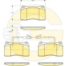 6114539 GIRLING Комплект тормозных колодок, дисковый тормоз
