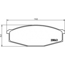 8DB 355 007-291 HELLA Комплект тормозных колодок, дисковый тормоз