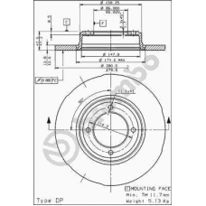 08.3965.20 BREMBO Тормозной диск