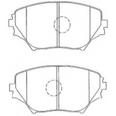 A1N008 AISIN Комплект тормозных колодок, дисковый тормоз