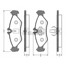 0 986 TB2 031 BOSCH Комплект тормозных колодок, дисковый тормоз