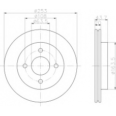 8DD 355 103-391 HELLA Тормозной диск