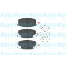 KBP-5535 KAVO PARTS Комплект тормозных колодок, дисковый тормоз