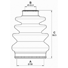 SJK7222.00 OPEN PARTS Комплект пылника, приводной вал