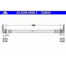 24.5258-0450.3 ATE Тормозной шланг