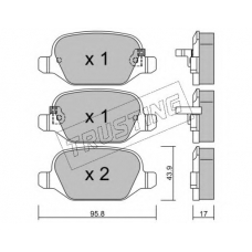 333.4 TRUSTING Комплект тормозных колодок, дисковый тормоз