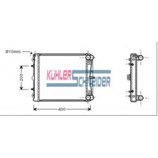 0801801 KUHLER SCHNEIDER Радиатор, охлаждение двигател
