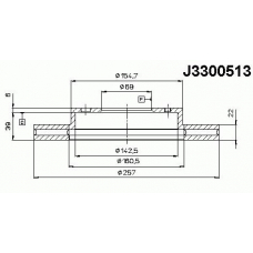 J3300513 NIPPARTS Тормозной диск