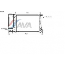 BW2090 AVA Радиатор, охлаждение двигателя