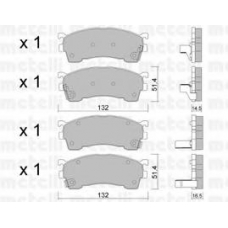 22-0223-0 METELLI Комплект тормозных колодок, дисковый тормоз
