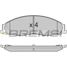 BP3344 BREMSI Комплект тормозных колодок, дисковый тормоз