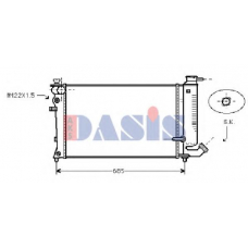 060005N AKS DASIS Радиатор, охлаждение двигателя