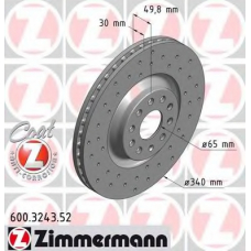 600.3243.52 ZIMMERMANN Тормозной диск