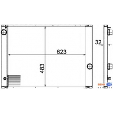 8MK 376 753-591 HELLA Радиатор, охлаждение двигателя