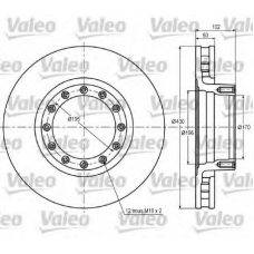 187009 VALEO Тормозной диск