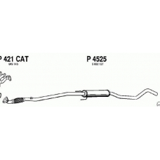P4525 FENNO Средний глушитель выхлопных газов