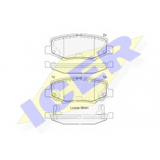 181909-203 ICER Комплект тормозных колодок, дисковый тормоз