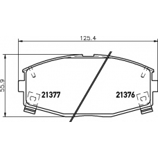 8DB 355 006-241 HELLA PAGID Комплект тормозных колодок, дисковый тормоз