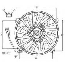 47074 NRF Вентилятор, охлаждение двигателя